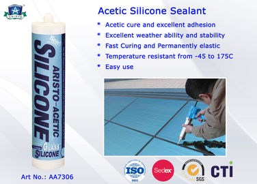 Asetat Silicone Adhesive Sealant Mengadopsi Satu Bagian Bahan GE baku untuk industri