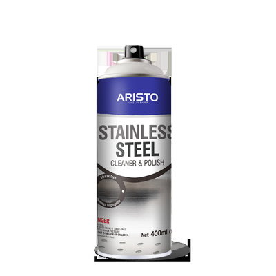 400ml Aristo Stainless Steel Cleaner Perawatan Rumah Tangga Semprot Aerosol