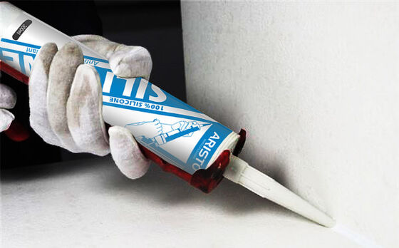 5-10 Menit Skin Time Resistant UV Silicone Waterproof Sealant dengan 24 Jam Penyembuhan Penuh untuk Penggunaan Indoor dan Outdoor
